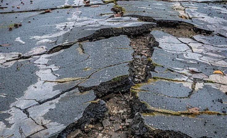 Cracked Country Road