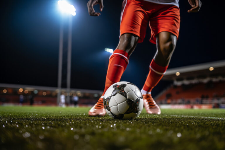 soccer-player-field-with-ball