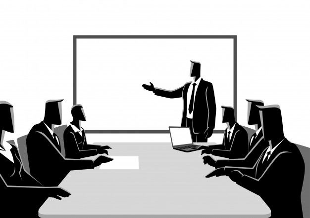 会議をしているビジネスマン _ Premiumベクトル素材